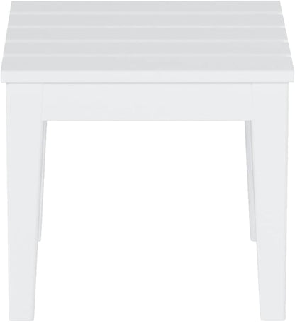 WestinTrends Ashore Outdoor Patio Modern Adirondack Side Table, White