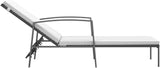 Sun Lounger with Cushions, Adjustable Backrest Outdoor Chaise Lounge for Patio Poolside - Photo 5