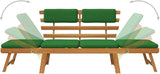 Patio Bench with Cushions, Bench with Backrest, Garden Bench, Park Bench for Patio, Garden, Yard, Lawn - Photo 6