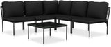 vidaXL 6-Piece Weather-Resistant Patio Lounge Set with Cushions - Elegant Outdoor PVC and Powder-Coated Steel Sectional - Photo 1