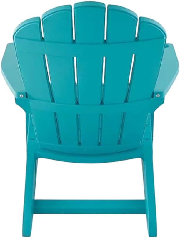 Modern Adirondack Chair with Cup Holder, Outdoor Patio Furniture (Teal)