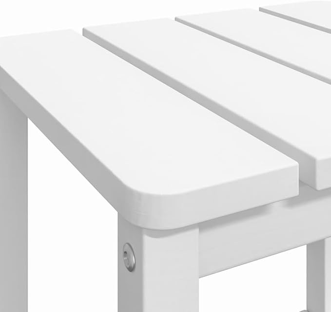 Outdoor Adirondack Side Table, 15x15x18 Inch Square HDPE End Table - Photo 7