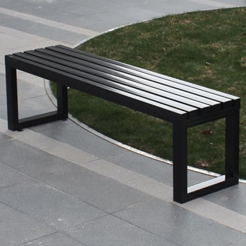Durable Backless Garden Bench - Weatherproof Metal Outdoor Seating for Patio, Balcony, Lawn & Park - Stylish & Comfortable Furniture for Relaxation & Gatherings