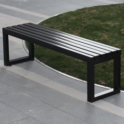 Durable Weatherproof Metal Backless Garden Bench - Stylish Outdoor Seating for Patio, Balcony, Park & Lawn - Perfect for Gardens & Relaxation