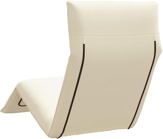 Extra Long Folding Sun Lounger Cream Oxford Fabric Adjustable Outdoor Chaise Lounge 69"x21" Steel Frame Poolside Recliner for Patio, Garden, Balcony