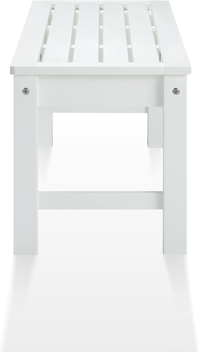 Psilvam Outdoor Bench, Two Person Poly Lumber Porch Bench, Weatherproof Garden Bench That Never Rot and Fade - Photo 8