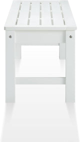 Psilvam Outdoor Bench, Two Person Poly Lumber Porch Bench, Weatherproof Garden Bench That Never Rot and Fade - Photo 8
