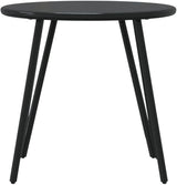 Garden Coffee Table Set of 2 Black Powder-Coated Steel Small Patio Side Table Coffee Tables for Lawn Backyard - Photo 6