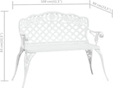 Patio Bench Metal Garden Bench Patio Lounge Bench Porch Bench Suitable for Garden, Patio, Porch, Lawn - Photo 2