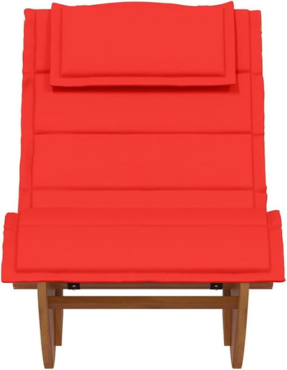 2-Person Acacia Wood Sun Lounger Set, 60.6"x23.6" Outdoor Chaise Lounge with Weather-Resistant Cushions, Modern Patio Lounge Chair for Garden, Poolside, Balcony