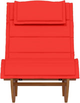 Set of 2 Outdoor Sun Loungers with Comfortable Cushions, Solid Acacia Wood Patio Chaise Lounge for Garden, Backyard - Photo 5