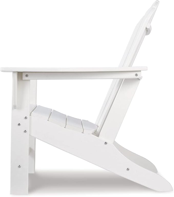 Signature Design by Ashley Sundown Treasure Outdoor Patio HDPE Weather Resistant Adirondack Chair, White