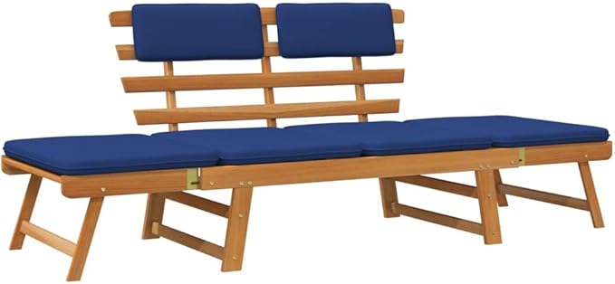 Patio Bench with Cushions, Bench with Backrest, Garden Bench, Park Bench for Patio, Garden, Yard, Lawn - Photo 3