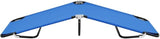 Portable Blue Folding Sun Lounger 74.8"x22.8" Steel Frame Polyester Fabric Outdoor Chaise for Beach Patio Poolside Lawn - Photo 4