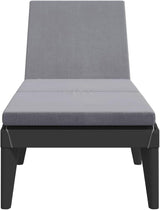 Adjustable Sun Lounger with Cushion, UV-Resistant Polypropylene Outdoor Chaise Lounge for Poolside Garden Patio - Photo 4