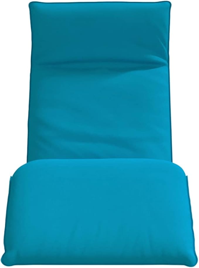 Folding Sun Lounger Light Blue 68.9x21.3x3.3, 5-Position Outdoor Chaise Recliner with Metal Frame, Water-Repellent Oxford Fabric for Patio Poolside Garden Beach