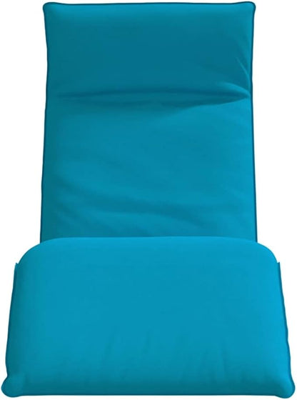 Folding Sun Lounger Light Blue 68.9x21.3x3.3, 5-Position Outdoor Chaise Recliner with Metal Frame, Water-Repellent Oxford Fabric for Patio Poolside Garden Beach