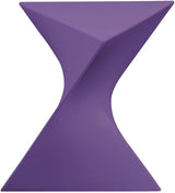 LeisureMod 15.75" Triangular Side Table, Stackable Plastic Accent End Table for Indoor & Outdoor Use - Photo 4