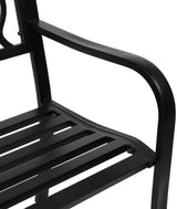 50" Outdoor Garden Bench, Patio Furniture Metal Outdoor Chair with Cast Iron Frame - Photo 8