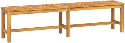 Patio Bench 70.9" Solid Wood Acacia Garden Benches Patio Benches Outdoor Bench for Park Garden Patio and Lounge