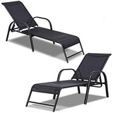 Giantex Outdoor Patio Chaise Lounge Chair, Adjustable Lounge Chairs Patio Seating Furniture, 5 Adjustable Positions - Photo 1