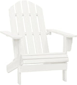 Adirondack Chair with Table Solid Fir Wood White Patio Furniture Set for Garden Balcony Porch Outdoor Relaxation - Photo 5