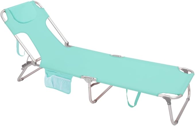 SUNNYFEEL Beach Lounge Chair, Aluminum Tanning Chair with Face Hole, Foldable Lounge Chair Outdoor, Sun Tanning Chair with Backpack Straps for Outdoor/Picnic/Lawn