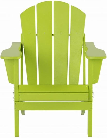 Costaelm Outdoor Folding Chair, Outdoor Seating Folding Firepit Chairs, All Weather Poly Adirondack Chair for Deck Backyard Garden Lawn Pool Patio, Lime