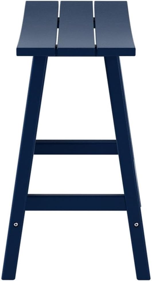 Costaelm 24" Height Outdoor Bar Stools, All-Weather Bar Stools, Adirondack Poly Patio Bar Stool for Patio, Deck, Kitchen Counter and Garden, Navy Blue