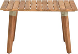 Outdoor Coffee Table 23.6x23.6 in Brown Solid Acacia Wood Square Patio Accent Table Portable Folding Assembly for - Photo 3