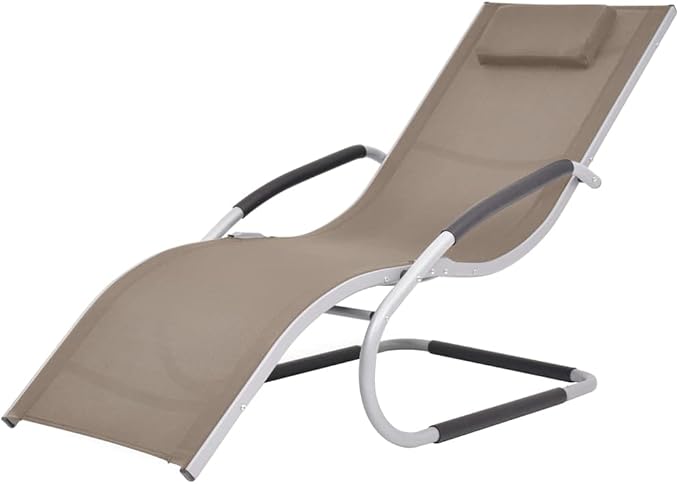 Sun Lounger hammock chair,lounge chair,patio lounge chairs,christopher knight outdoor furniture,outdoor chaise lounge,outdoor lounge chairs set of 2,with Pillow Aluminum and Textilene Taupe