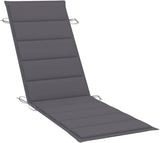 Patio Sun Lounger with Cushion, Solid Acacia Wood Outdoor Chaise Lounge for Poolside, Backyard - Photo 8