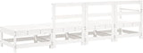 White Solid Pine Patio Sectional Couch 26x24x28 in Modular Outdoor Seating Set Seats 4 for Garden Balcony and Terrace - Photo 2