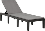 Sunlounger Anthracite Plastic Large Multi-Position Backrest Outdoor Recliner Poolside Recliner for Outside Balcony - Photo 1