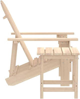 Natural Wood Adirondack Chair Set with Table - Photo 5