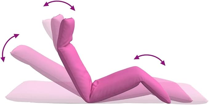 Pink Folding Sun Lounger 175x54x8.5 cm Outdoor Chaise Lounge with 5 Reclining Positions, Lightweight Portable Beach Lounge Chair for Garden Patio Poolside and Travel