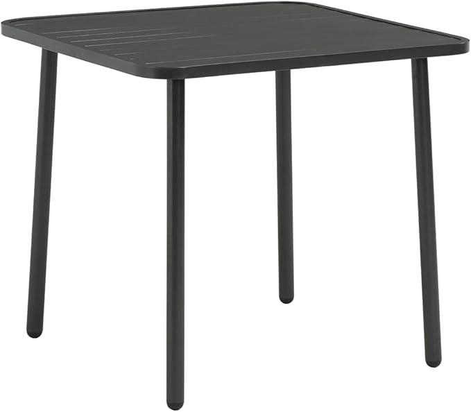 SKM Patio Table Dark Grey 31.5"x31.5"x28.3" Steel