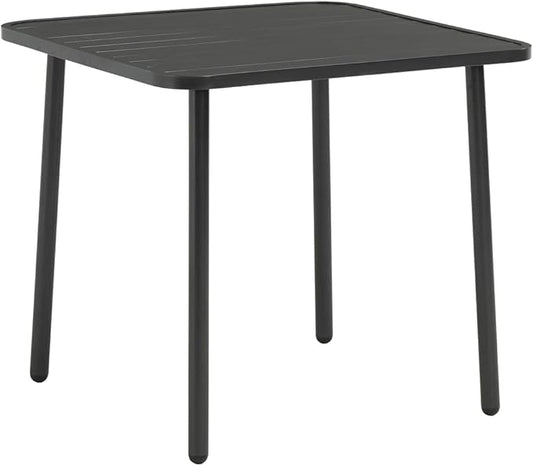 SKM Patio Table Dark Grey 31.5"x31.5"x28.3" Steel