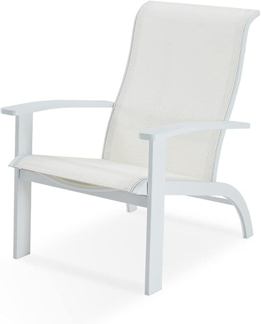 DIFY Patio Adirondack Chair,Outdoor Adirondack Chair Weather Resistant for Backyard,Pool Deck and Beach,White