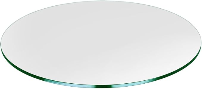 Dulles Glass 45 inch Round Glass Table Top - Tempered - 1/4" Thick Glass Surface, Safe Flat Polished - Photo 1