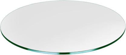 Dulles Glass 45 inch Round Glass Table Top - Tempered - 1/4" Thick Glass Surface, Safe Flat Polished, Multipurpose for Dining Table, Patio, Coffee and End Table