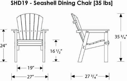 POLYWOOD SHD19SA Seashell Casual Chair, Sand