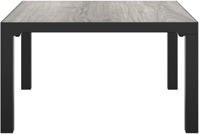 Modern Grey Powder-Coated Steel Garden Coffee Table - Photo 4