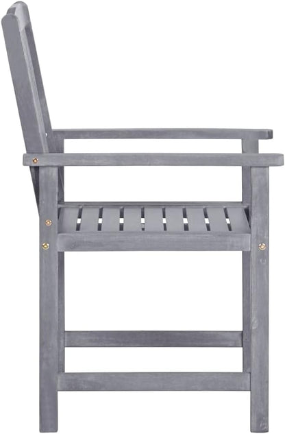 Outdoor Rocking Chairs,Camping Chairs Rocking,Outside Furniture,Balcony Furniture Set,Patio Chairs 4 pcs Solid Acacia Wood Gray