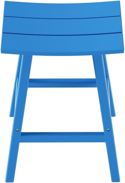 Costaelm All-Weather Outdoor Bar Stools, 29" Height Patio Stools & Bar Chairs, Adirondack Poly Patio Bar Stool for Patio, Deck, Kitchen Counter and Garden,