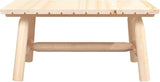 Rustic Solid Spruce Wood Coffee Table for Living Room and Patio, Durable Construction with Oiled Finish - Photo 4
