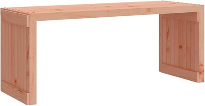 Extendable Garden Bench Solid Douglas Fir Wood Adjustable Length Large Outdoor Seating for Patio Terrace Natural Brown Finish