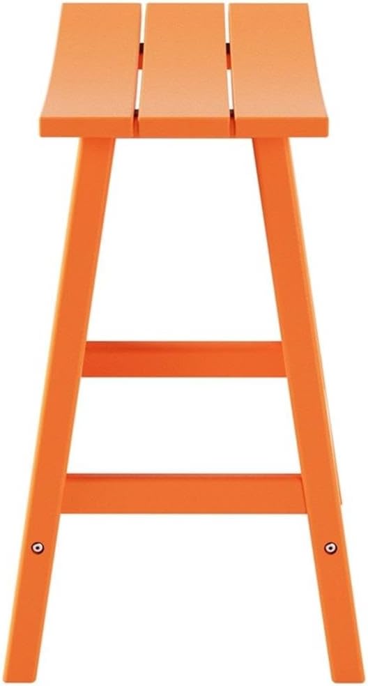 Costaelm 24" Height Outdoor Bar Stools, All-Weather Bar Stools, Adirondack Poly Patio Bar Stool for Patio, Deck, Kitchen Counter and Garden, Orange