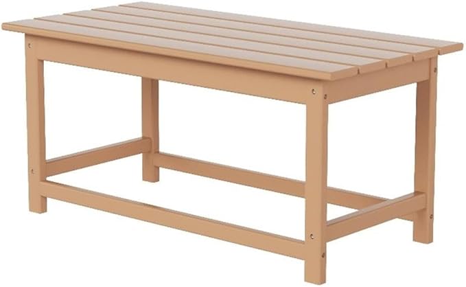 Costaelm Adirondack Conversation Table, HDPE Outdoor Drink Weather Resistant, Outdoor Patio Porch Accent Balcony Table for Pool, Seaside, Backyard, Teak
