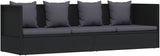 Outdoor Chaise Lounge 78.7x23.6x22.8 in Black Wicker Patio Lounge Chair with Adjustable Backrest & Zippered Cushions - Photo 2